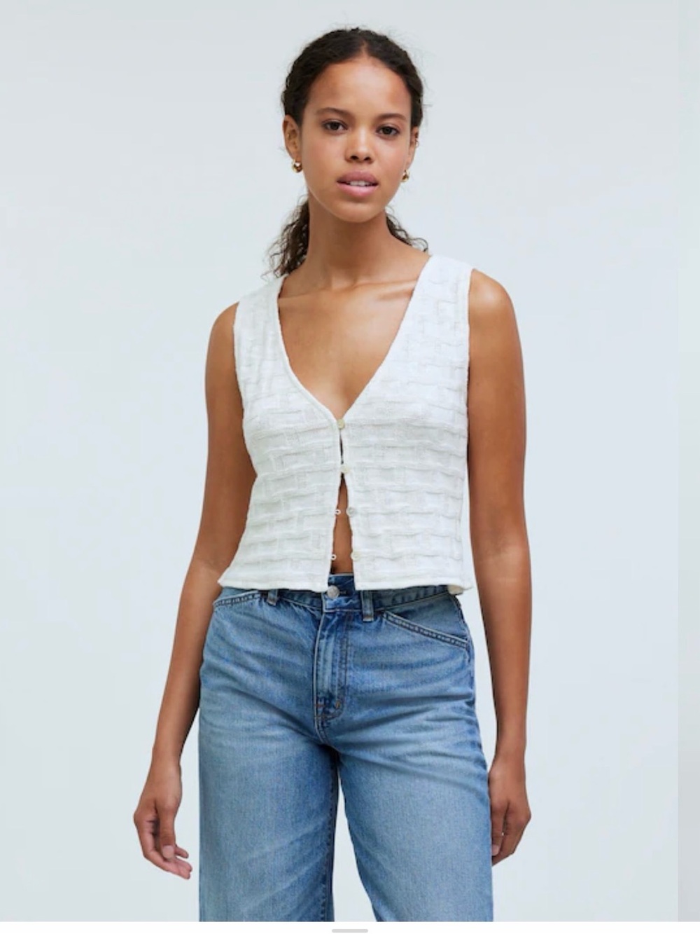 Madewell Knit Button-Front Tank